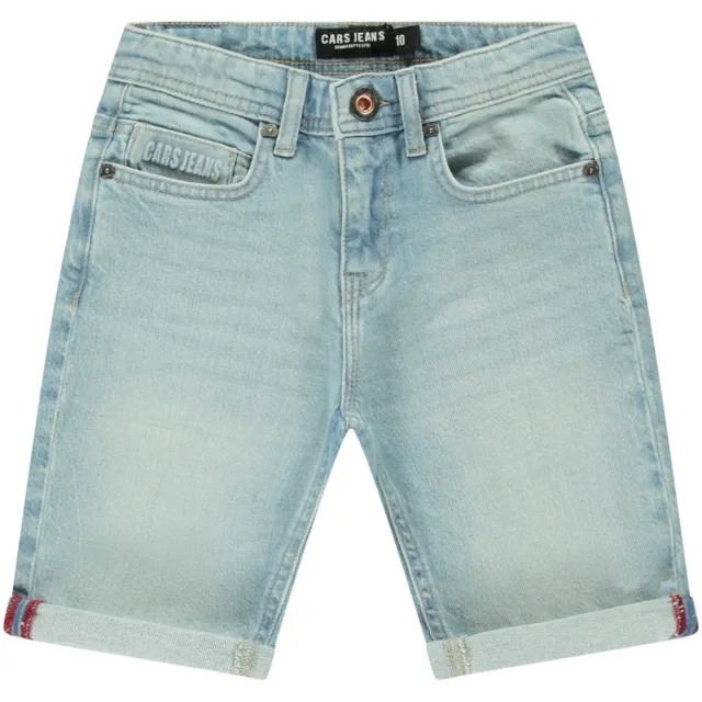 Cars jeansshort lichtblauw Bleached Used