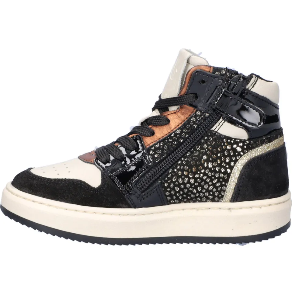 Nelson Kids leren sneakers zwart multi, foto 4