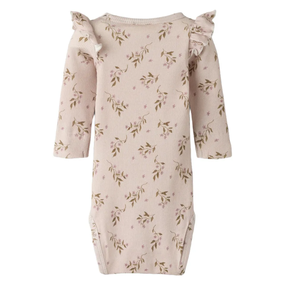 Lil' Atelier BABY romper met ruches en print - lila, foto 2