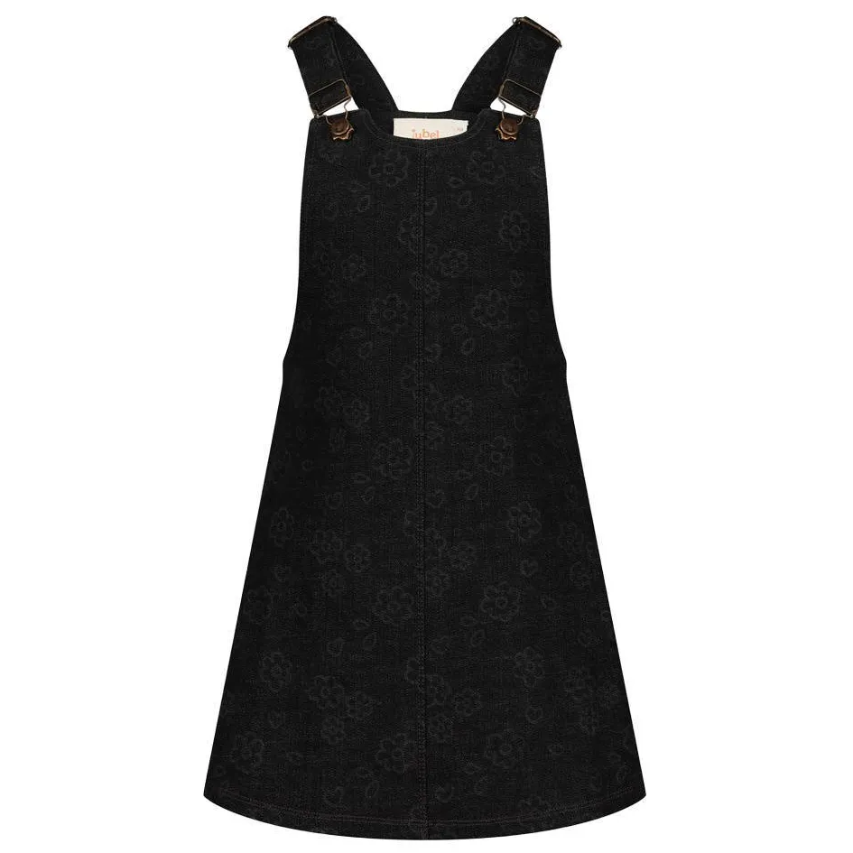 Jubel Moon Flowers denim overgooierjurk antraciet, foto 3