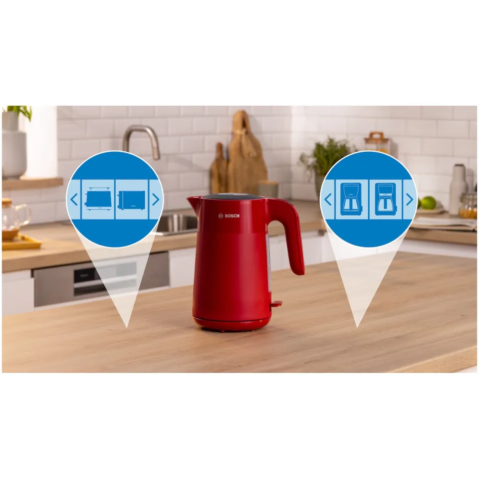 Bosch TWK2M164 waterkoker rood, foto 2