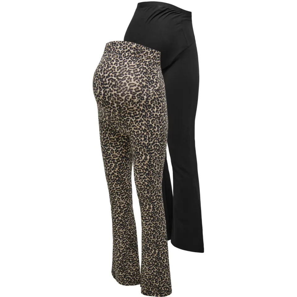 Only MATERNITY OLMLOVELY flared zwangerschapsbroek luipaardprint bruin/zwart, foto 2