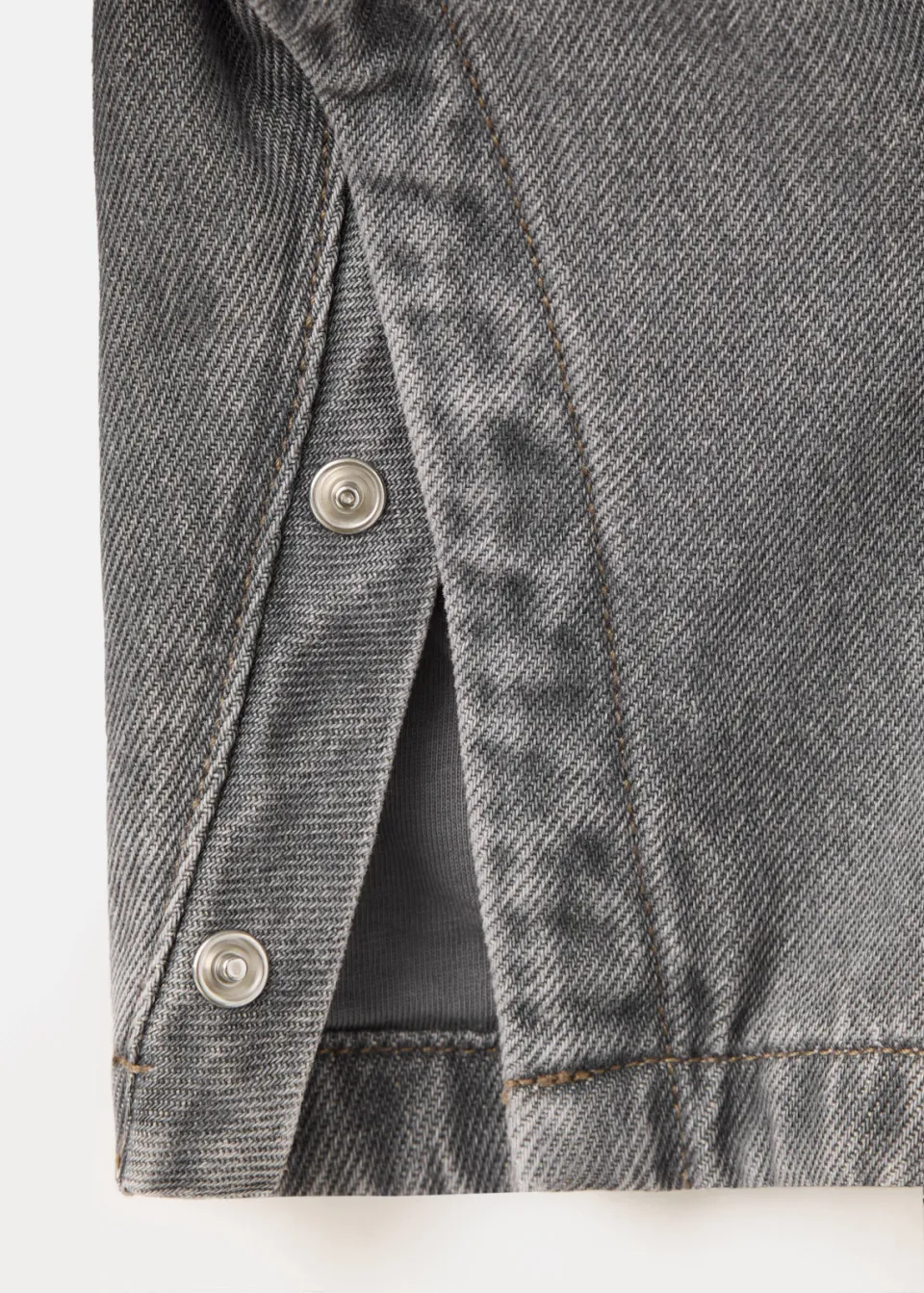 Mango denim tuinbroek changeant grijs, foto 2