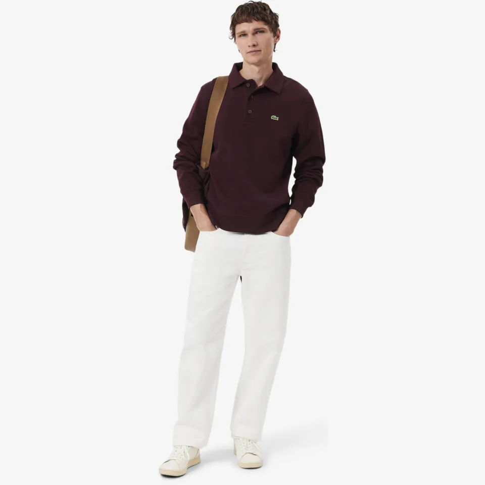 Lacoste regular fit sweater - donkerrood, foto 3