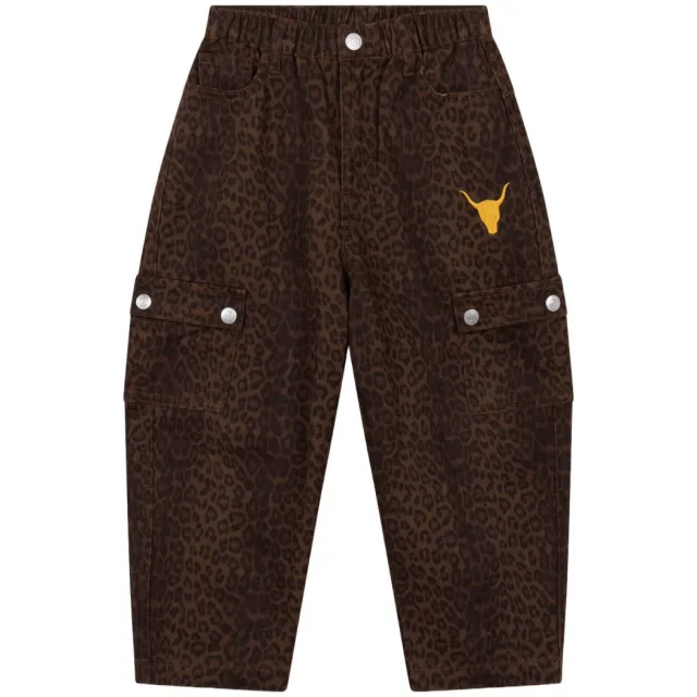 Alix The Label Alix Mini barrel jeans met panterprint - bruin, foto 2