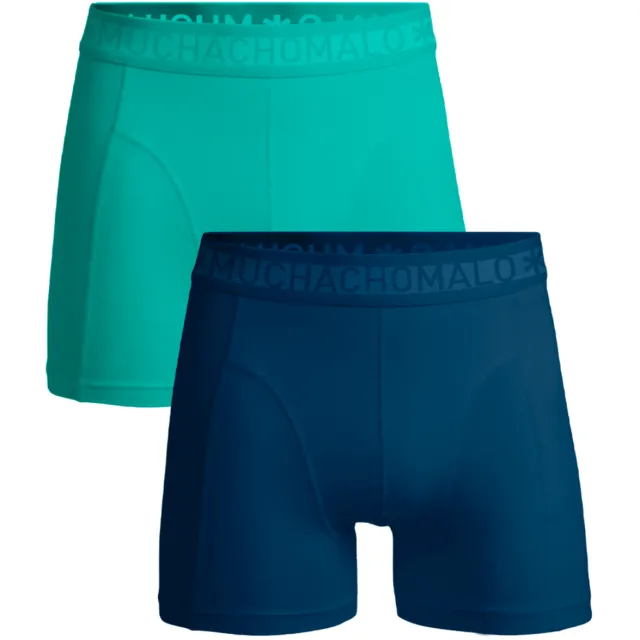 Muchachomalo Heren 2-pack Boxershorts Effen Blauw