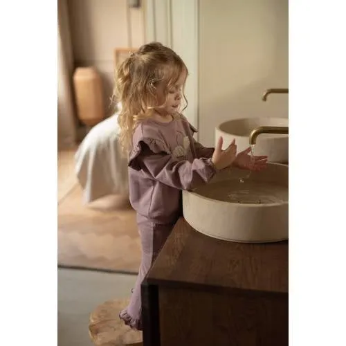 Dirkje oversized sweater met ruches - paars, foto 2