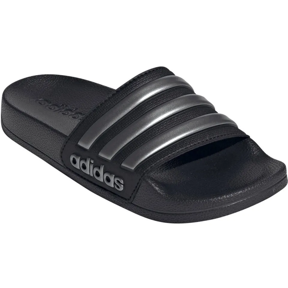 Adidas Sportswear Adilette Shower badslippers zwart/zilver metallic, foto 5