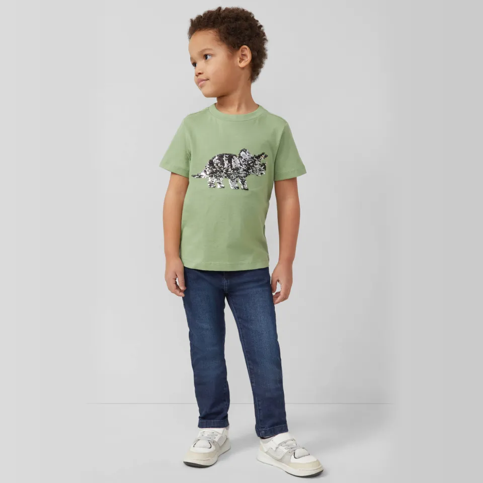 s.Oliver T-shirt lichtgroen met pailletten, foto 4