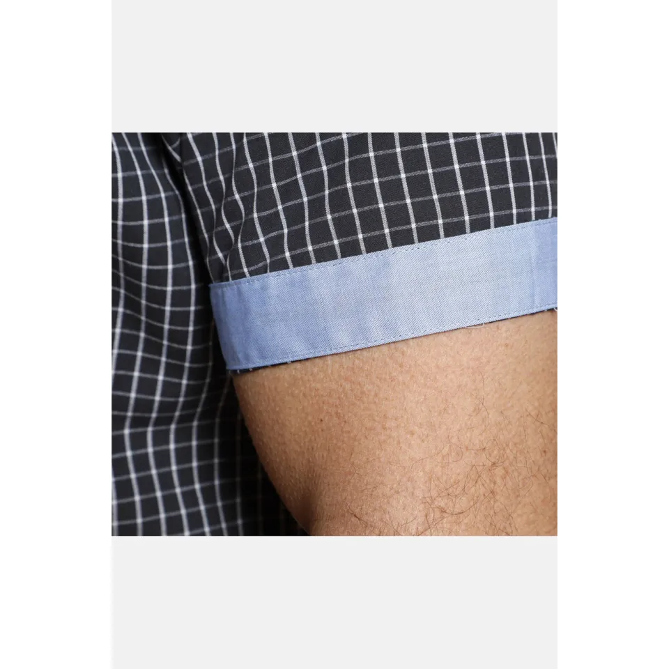 Jan Vanderstorm casual overhemd donkerblauw, foto 4