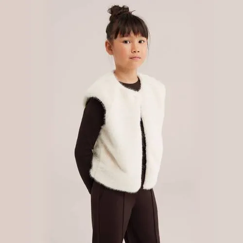 WE Fashion imitatiebont gilet - ecru, foto 2