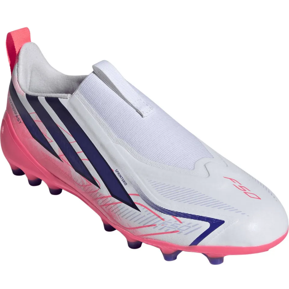 Adidas Performance F50 Hyperfast League AG junior imitatieleren voetbalschoenen -wit/roze, foto 5