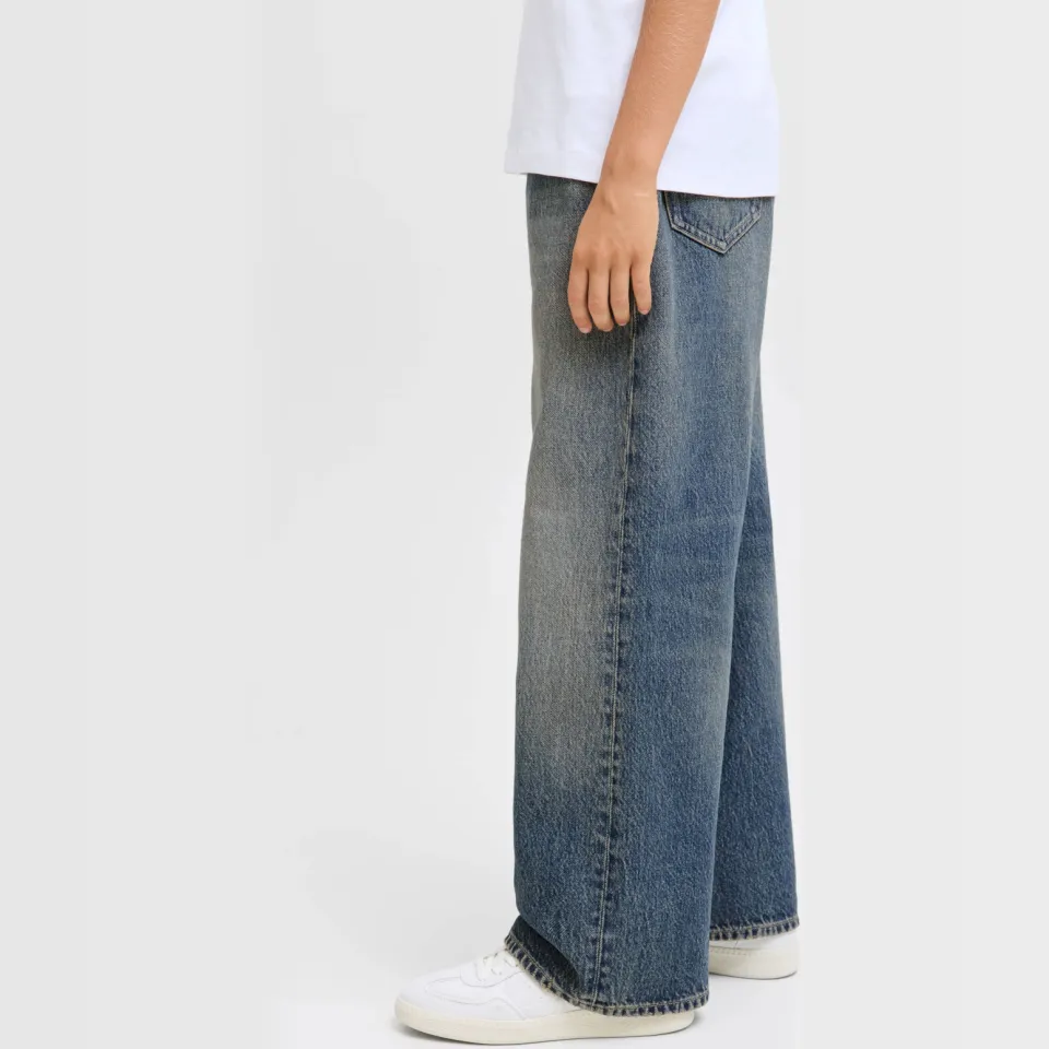 Jack & Jones JUNIOR high waist wide leg jeans medium blue denim, foto 3