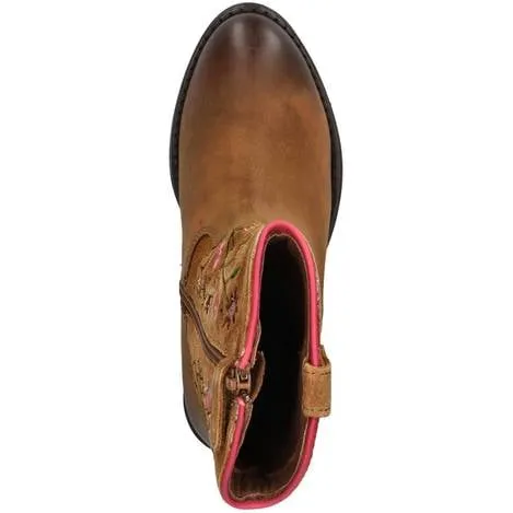Nelson Kids western leren laarzen met borduursels - cognac, foto 4