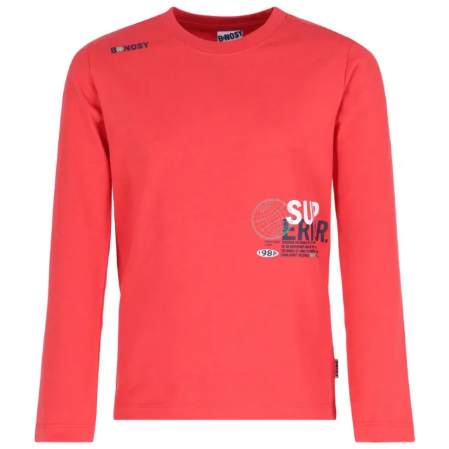 B.Nosy rechtvallende longsleeve met print rood, foto 2