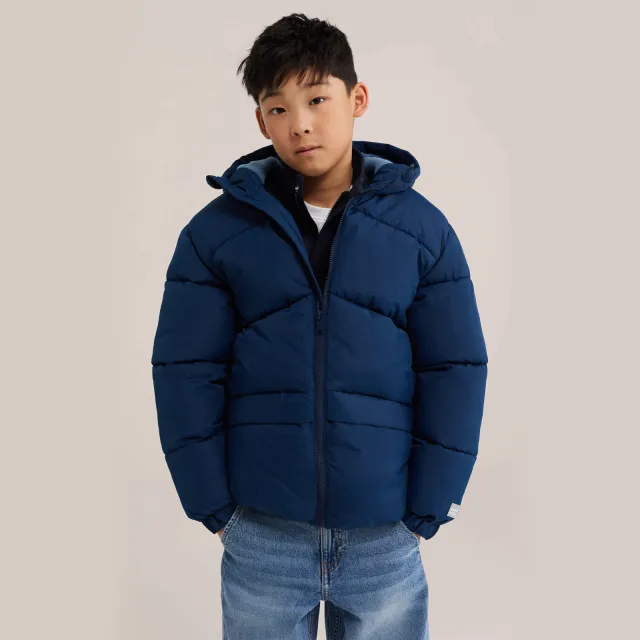 WE Fashion winterjas donkerblauw