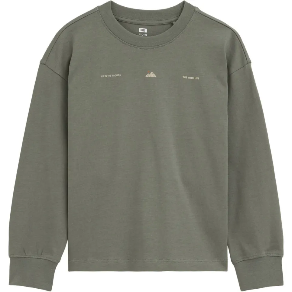 WE Fashion longsleeve met backprint groen, foto 2