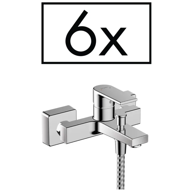 Hansgrohe Badmengkraan Opbouw HansGrohe Vernis Shape Eengreeps Projecten 6 stuks Chroom