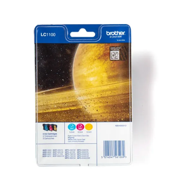 Brother LC-1100RBWBP Inktcartridge 3-kleuren Multipack