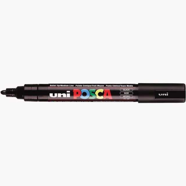 Posca marker met conische punt schrijfdikte medium zwart