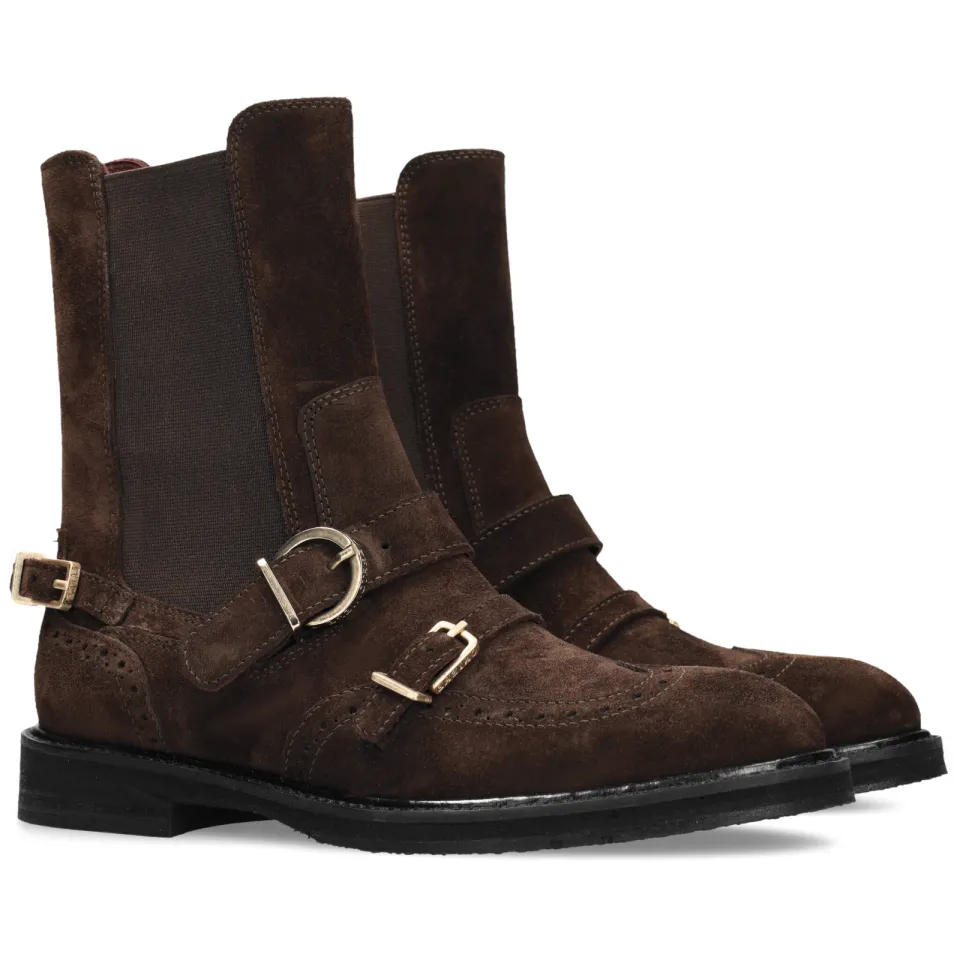 Fred de la Bretoniere leren chelsea boots - donkerbruin, foto 5