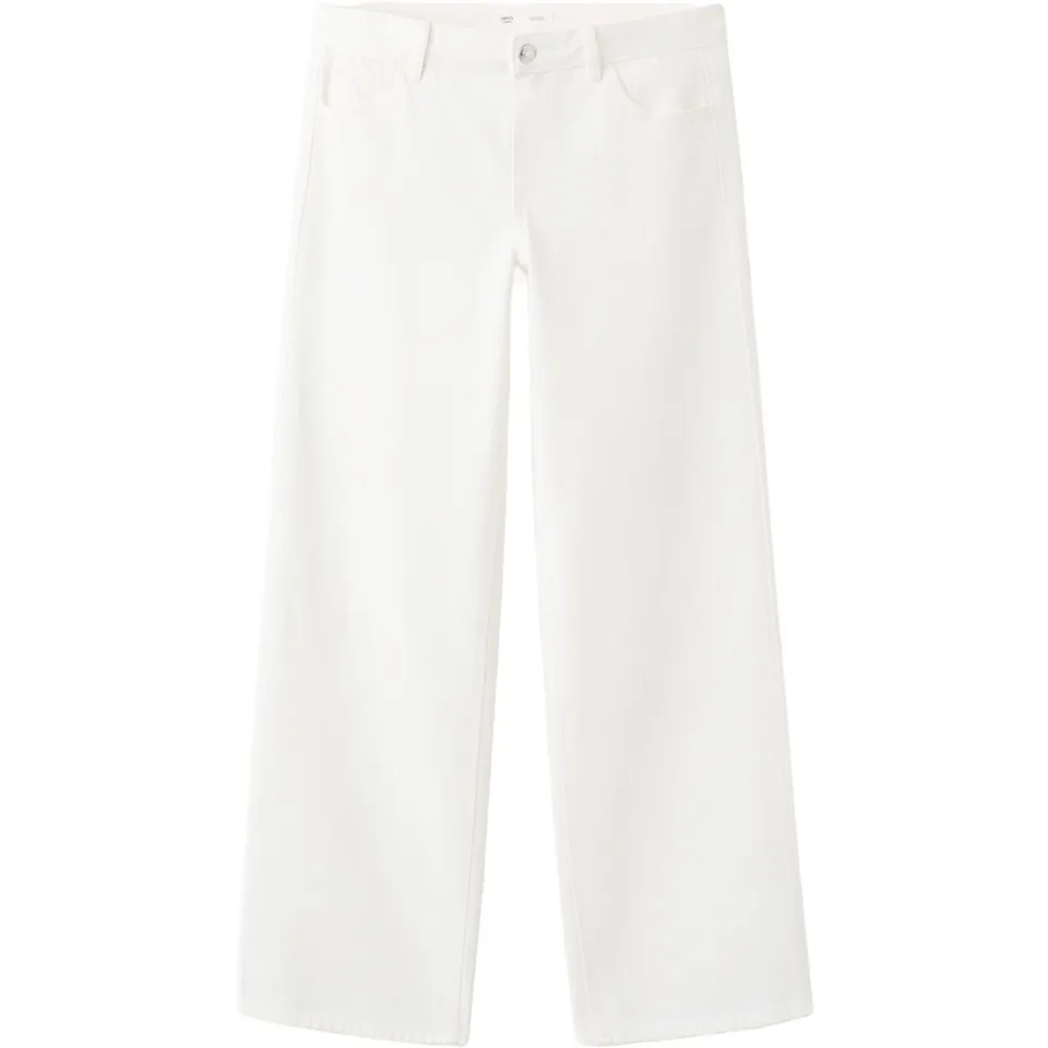 Mango TEEN low waist wide leg jeans - wit, foto 2