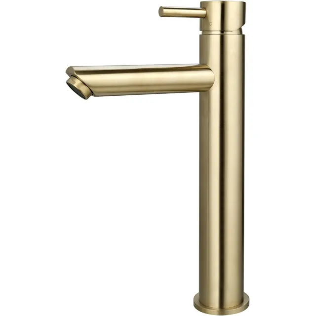 Sanilux opbouw wastafelmengkraan hoog geborsteld goud