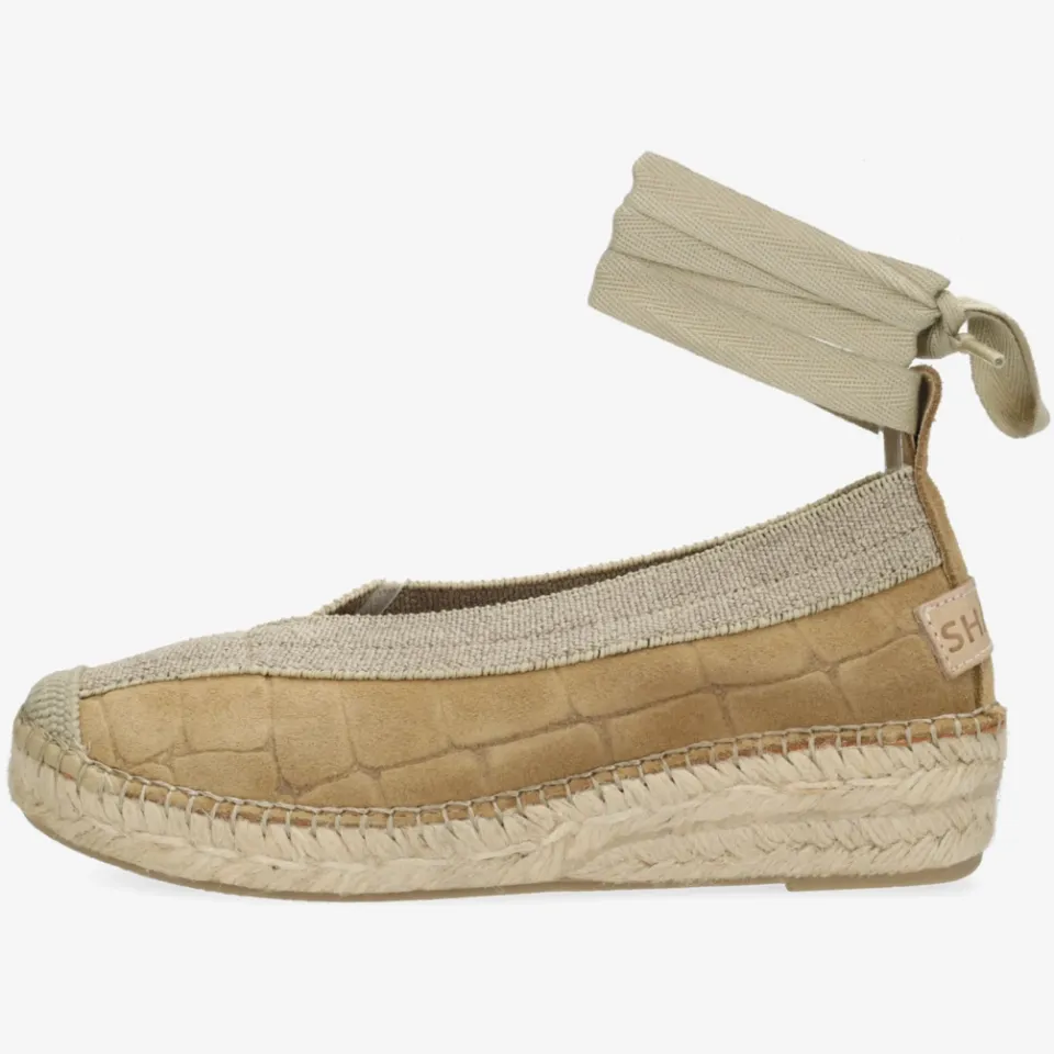 Shabbies Amsterdam Palma Kimono espadrille Croco Zand, foto 5