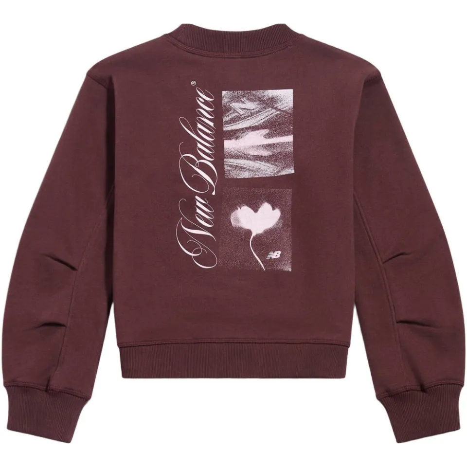 New Balance sweater met backprint - bordeaux, foto 2