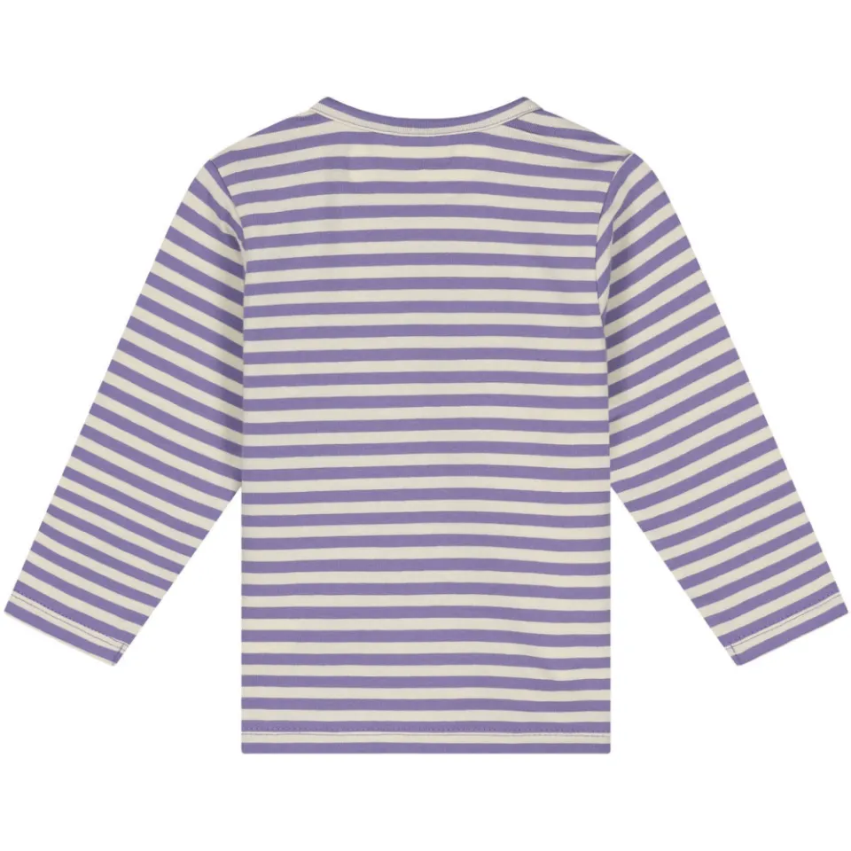 Babyface rechtvallende gestreepte longsleeve lila, foto 2
