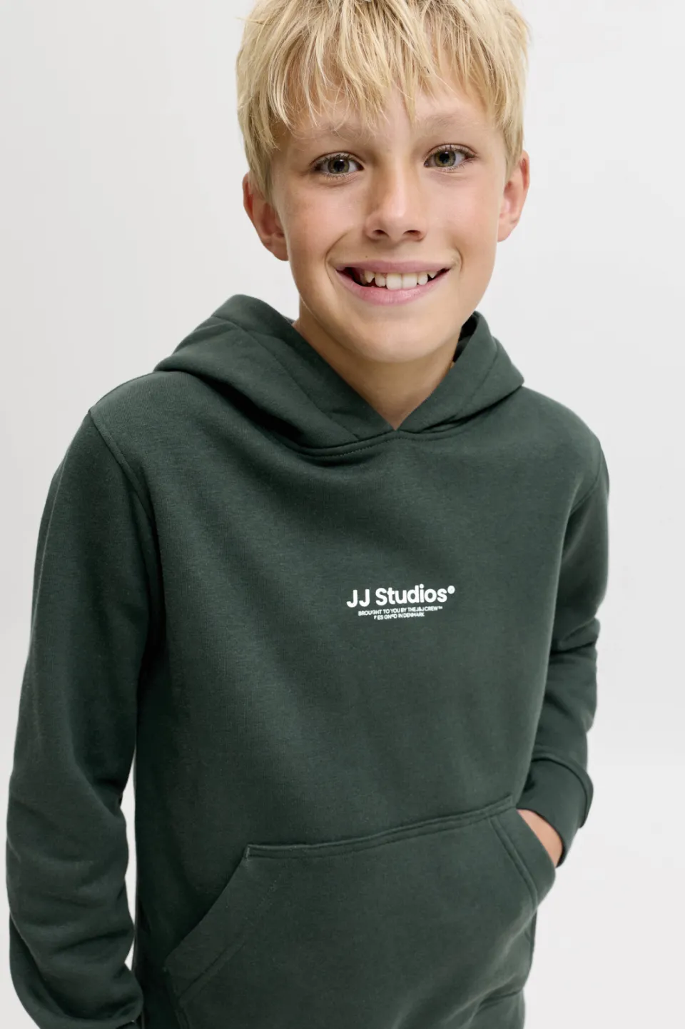 Jack & Jones JUNIOR hoodie donkergroen diep donkergroen, foto 4