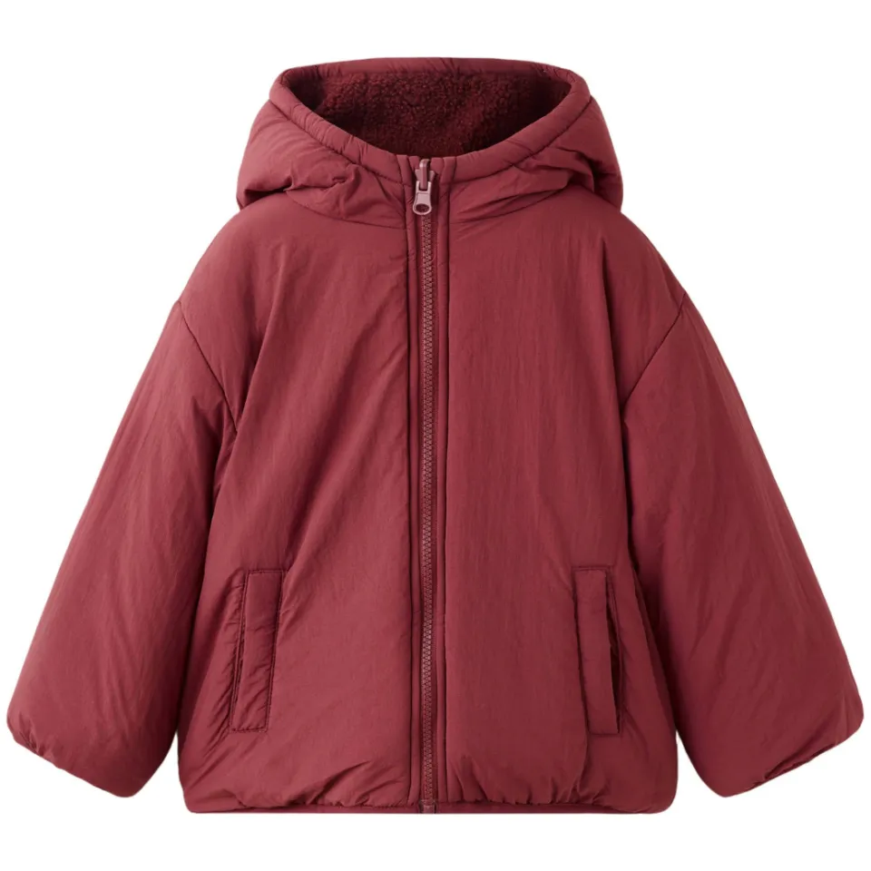 Mango Kids teddy jas donkerrood, foto 5