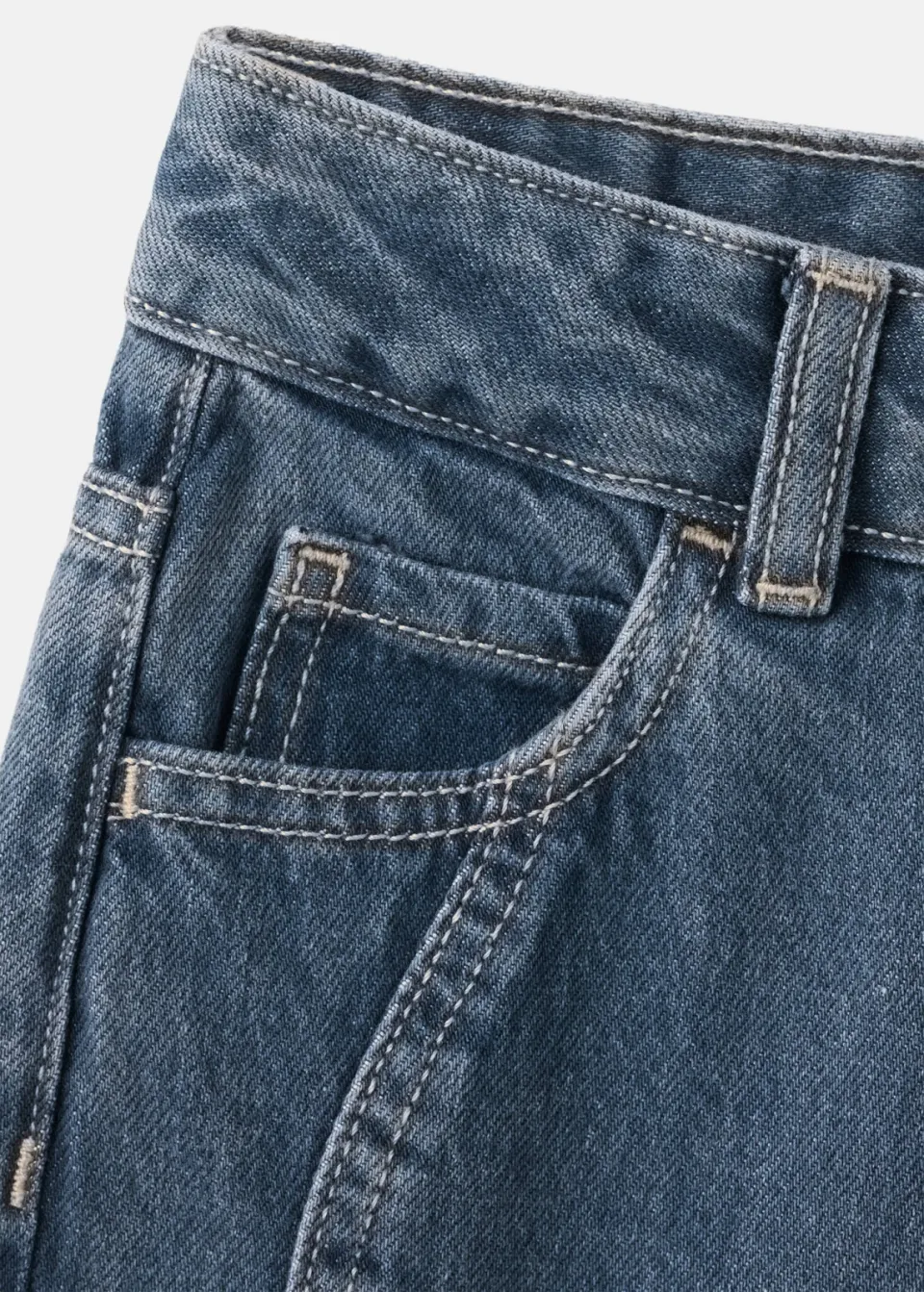 Mango Kids wide leg jeans - changeant blauw, foto 6