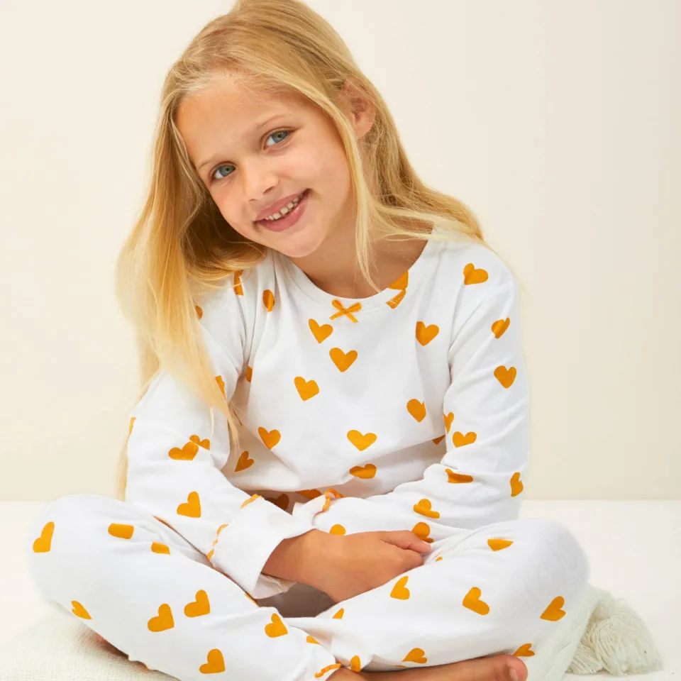 Little Label pyjama wit met hartjes print, foto 2