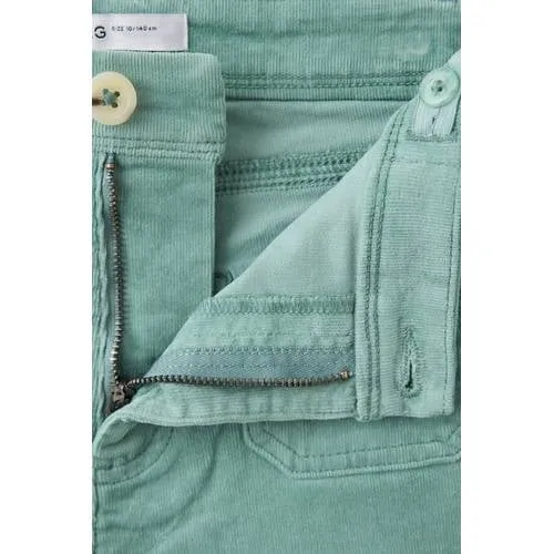 Mango Kids corduroy flared broek turquoise, foto 3