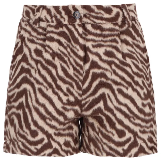 Like Flo casual short met zebraprint donkerbruin/beige, foto 2