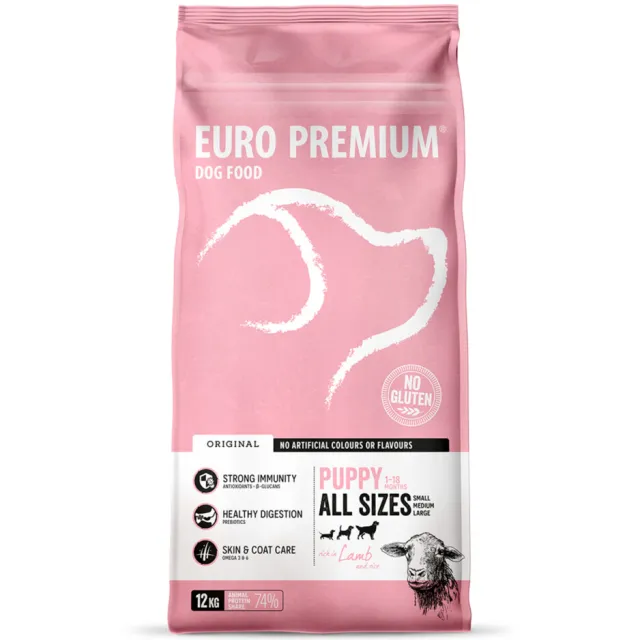 Euro Premium puppy lam & rijst 12 kg hondenvoer, foto 2