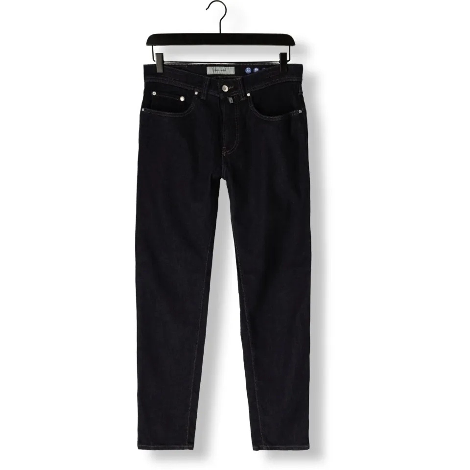 Pierre Cardin Lyon tapered jeans donkerblauw blauw/zwart stonewash, foto 2