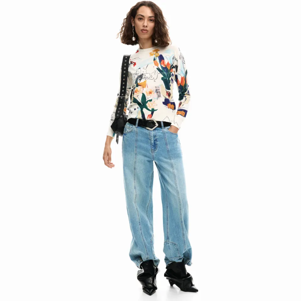 Desigual pullover ecru, foto 5