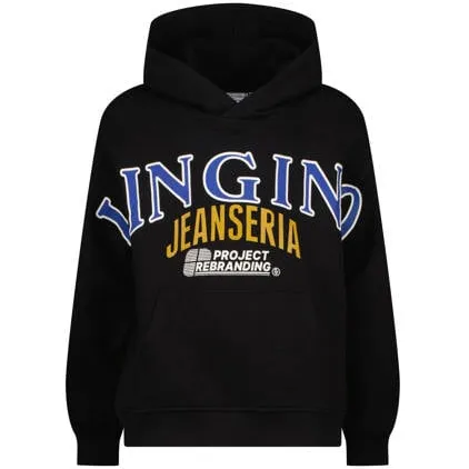 Vingino hoodie met logo - zwart Sweater Logo