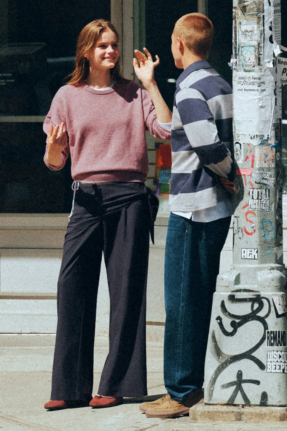 Mango TEEN oversized gebreide trui - donkerroze