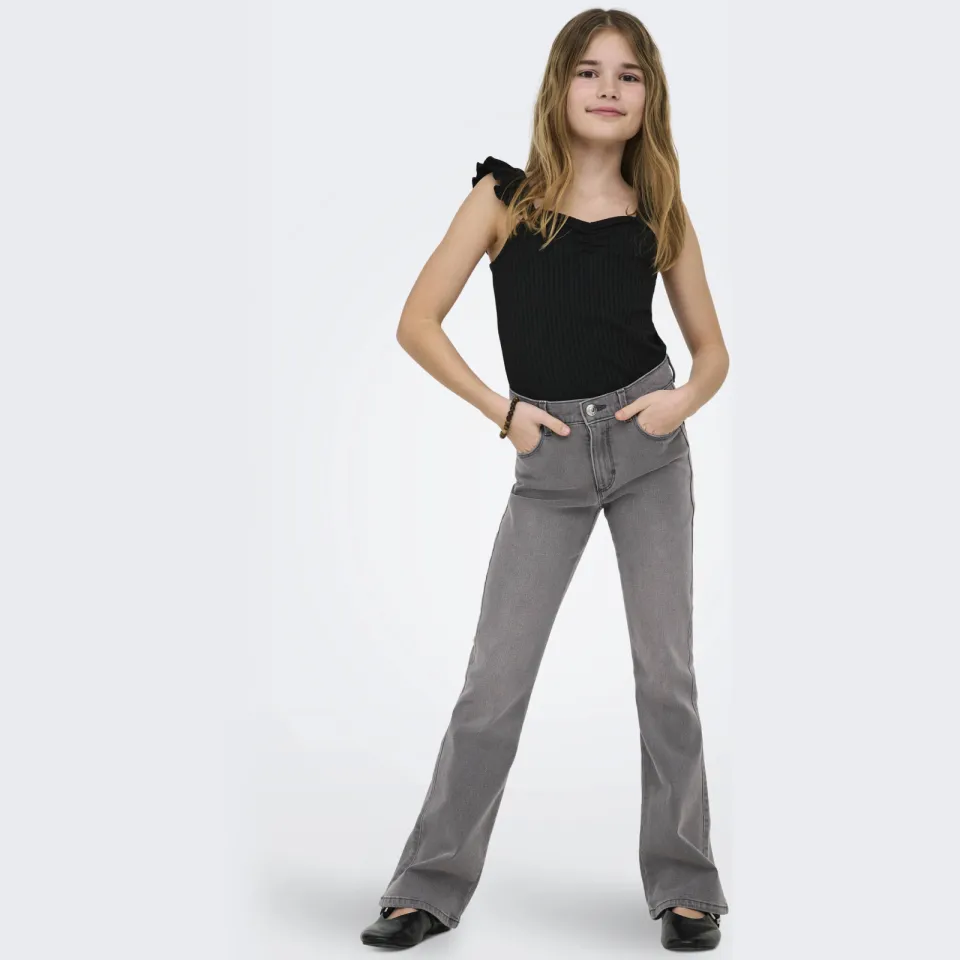 Only KIDS ONLY GIRL KOGBLAIR flared jeans grey denim