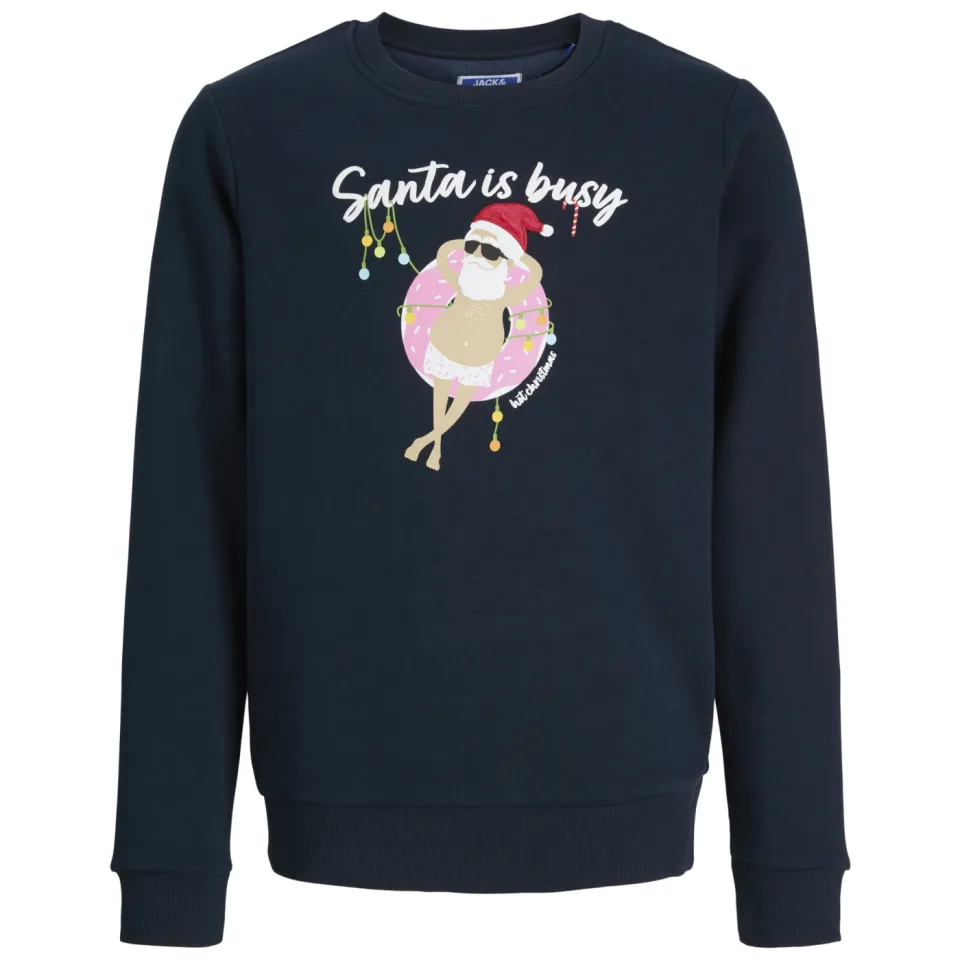 Jack & Jones JUNIOR kerstsweater donkerblauw, foto 2