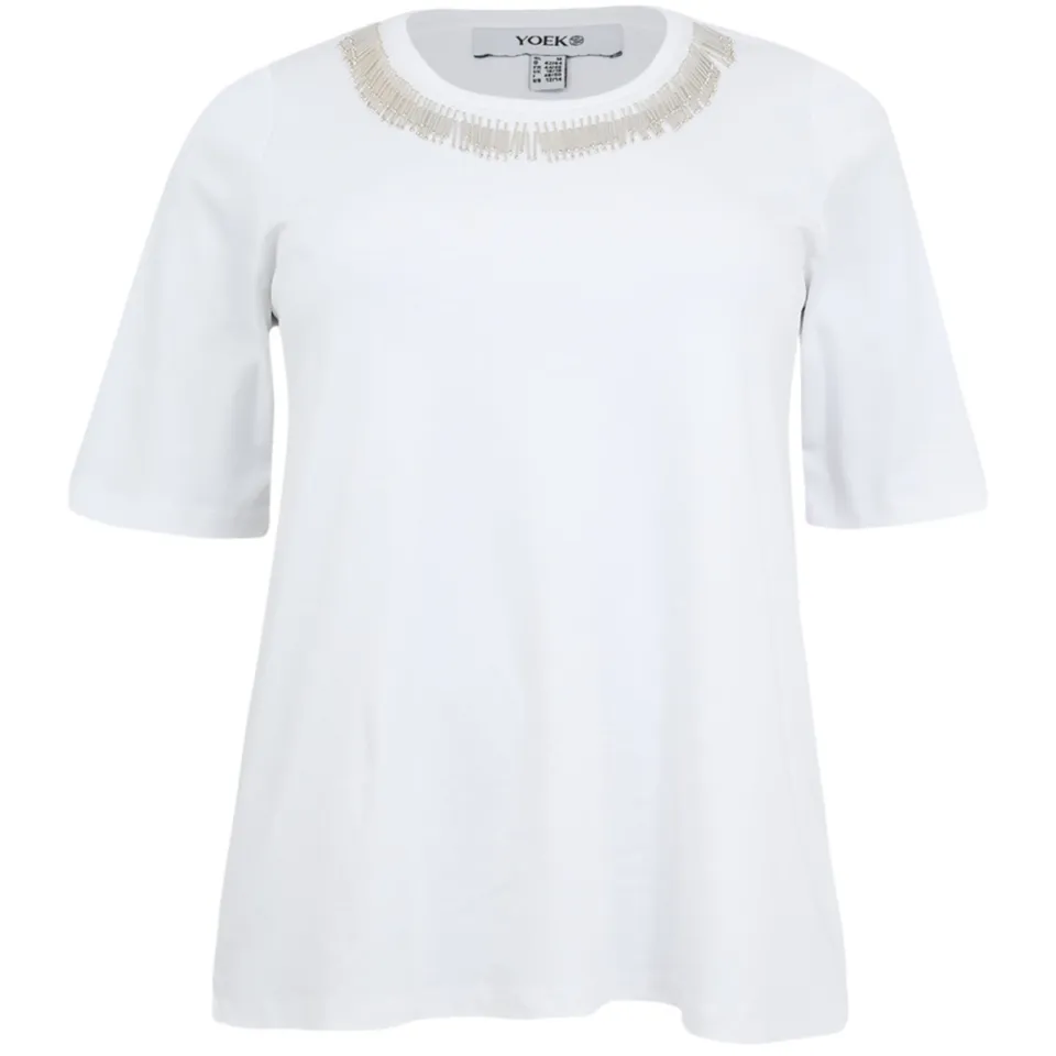 Yoek Glassbeads t-shirt wit, foto 4