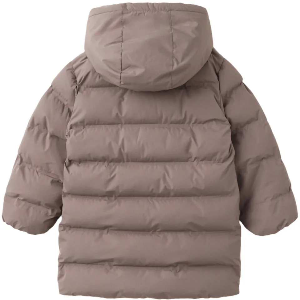 Mango Kids gewatteerde winterjas bruin, foto 2