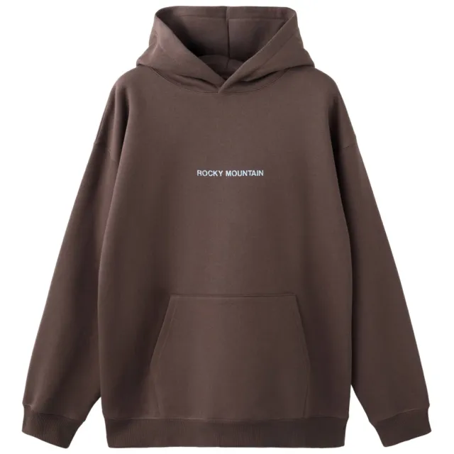 Mango TEEN hoodie met backprint - bruin