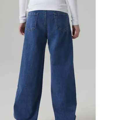 NAME IT KIDS wide leg jeans NKFROSE medium blue denim, foto 5