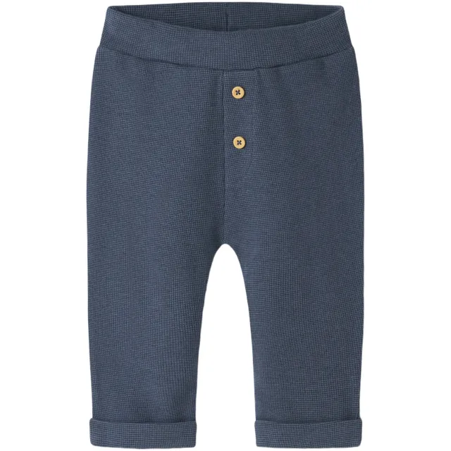 NAME IT BABY gebreide babybroek blauw