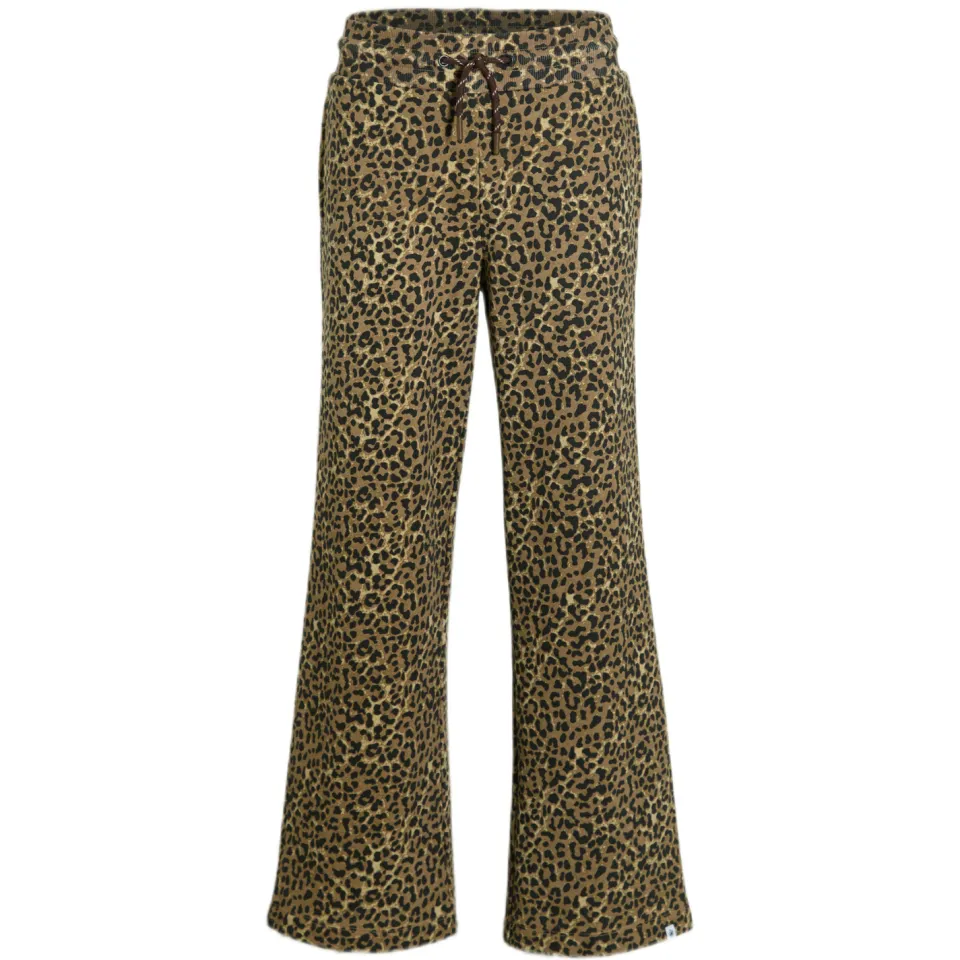 Me & My Monkey flared broek panterprint bruin, foto 2