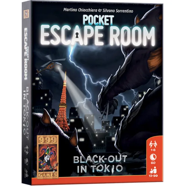 999 Games Pocket Escape Room Black-out in Tokio bordspel